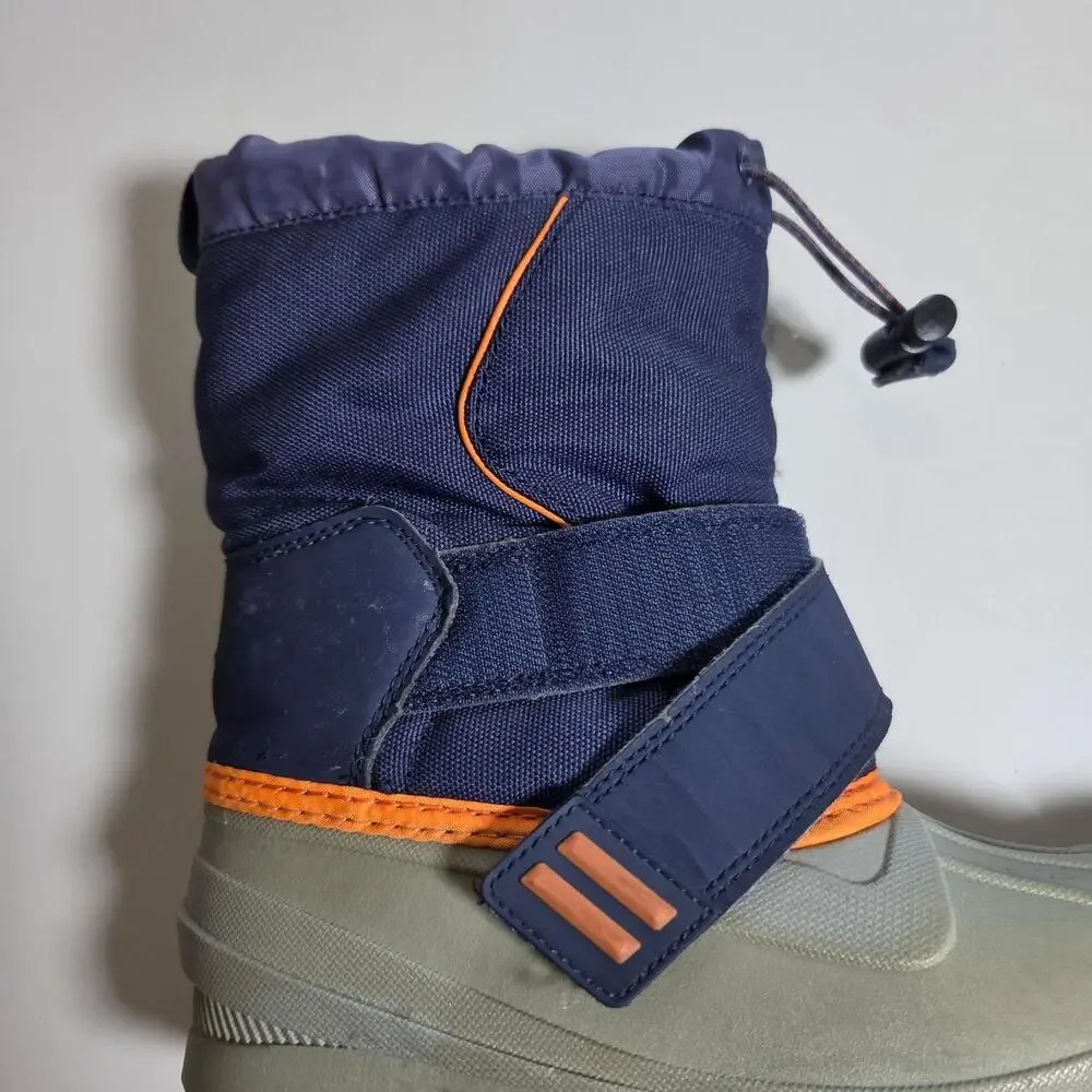 Cat & Jack Snow Boots Kids Size 7 Blue Thermolite EcoMade Insulated Winter Strap